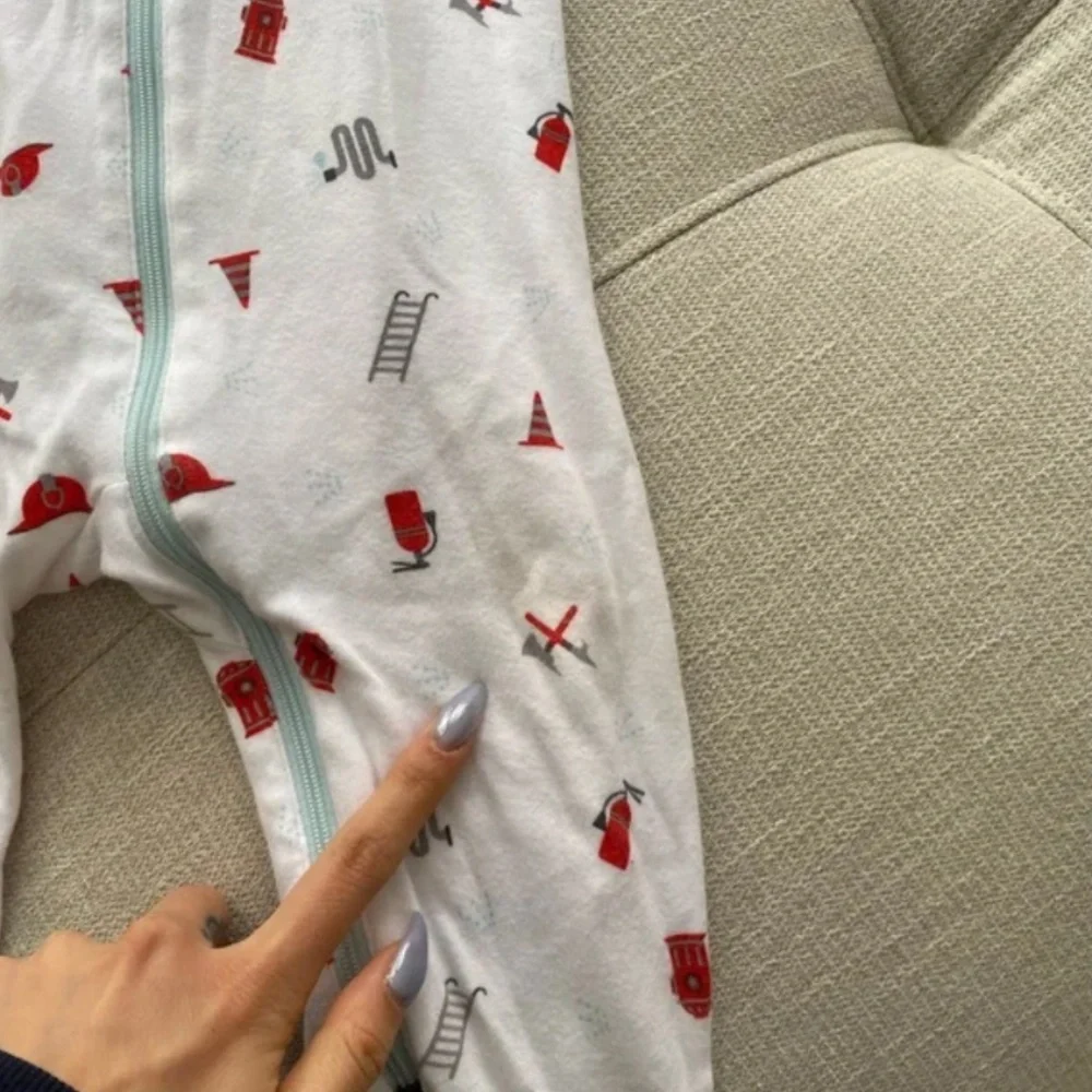 Baby Firetruck Footie